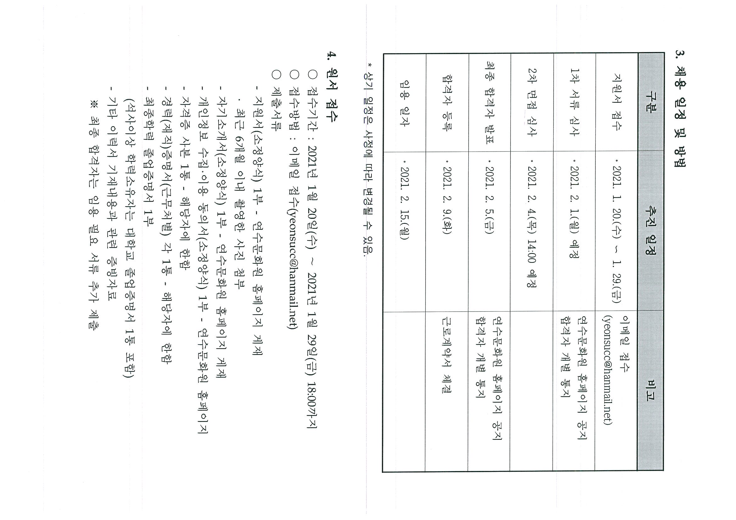 2021년 연수문화원 기간제근로자 채용 공고의 2번째 이미지